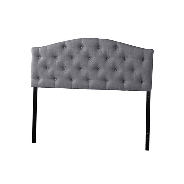 Baxton Studio Myra Queen Size Grey Upholstered Button-tufted Headboard 118-6429 - main